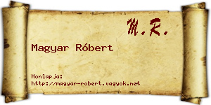 Magyar Róbert névjegykártya