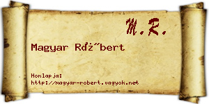 Magyar Róbert névjegykártya